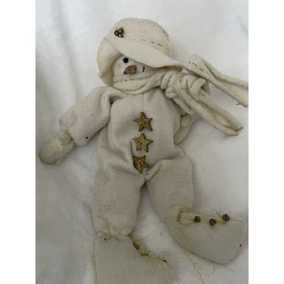 Christmas Snowman Bendable Scarf Cream 14" Plush ⛄️🧣 🎄 - Picture 3 of 13